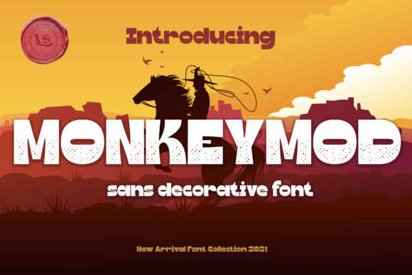 Monkeymod: Handcrafted Vintage Cowboy Typography for Bold Designs