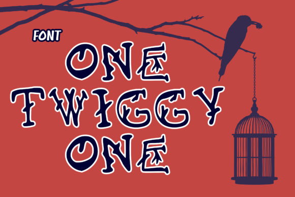 One Twiggy One: The Spooky Display Font for Halloween Designs