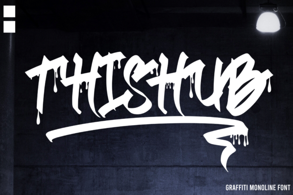 Thishub: The Monoline Graffiti Font That Transforms Urban Branding